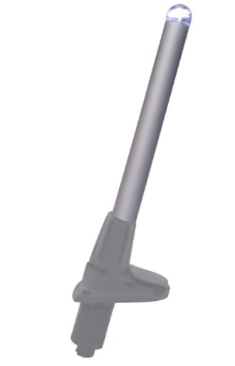 LAMPA TOPOWA SZARA 60 CM BIAŁE ŚWIATŁO
