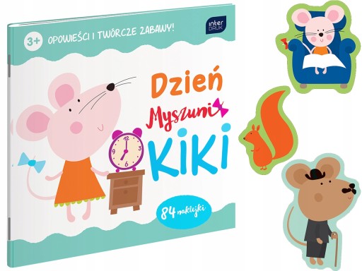 KOLOROWANKA z NAKLEJKAMI DZIEŃ Myszuni KIKI