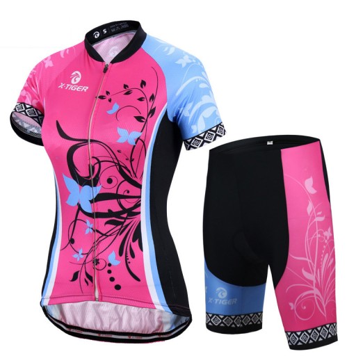 STRÓJ ROWEROWY KOMPLET KOLARSKI DAMSKI ELASTYCZNY ŻEL MTB X-TIGER PRO L