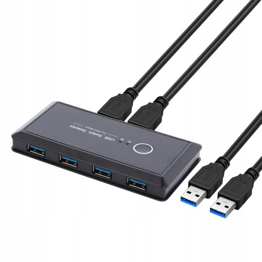 USB 3.0 Switch Selector 2 Port PCs Sharing 4 Devic