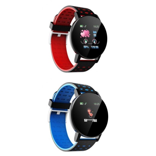 2x Inteligentny zegarek z bransoletką Bluetooth i trackerem fitness dla systemu iOS/Samsung Android