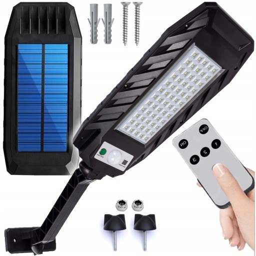 Lampa uliczna 600 W 7000 lm zasilanie bateryjne, solarne