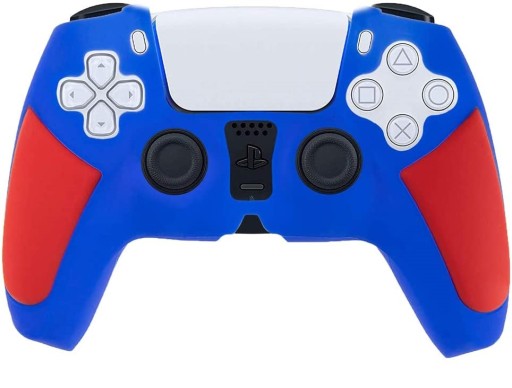 POKROWIEC ETUI SILIKONOWE OSŁONA pada PS5 DUALSENSE 5 Niebiesko-Czerwone