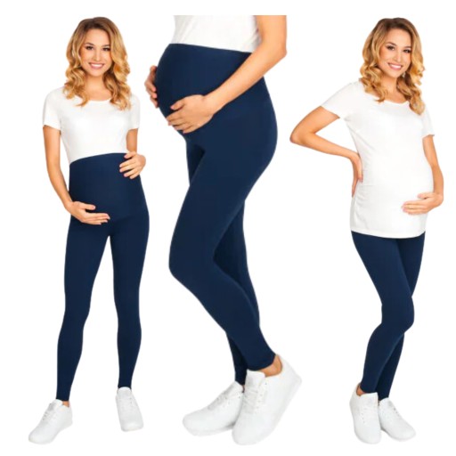 LEGINSY WYSOKI STAN GETRY CIĄŻOWE LEGGINSY BAWEŁNIANE DUŻE ROZMIARY XL