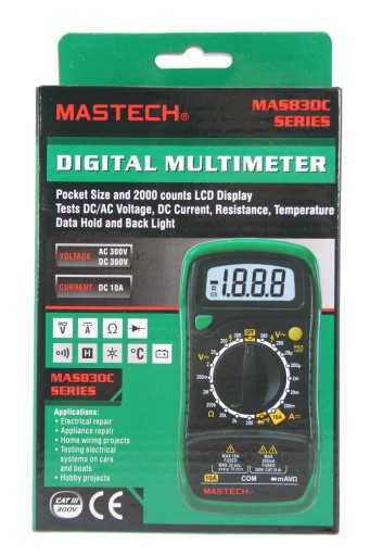 MULTIMETR MIERNIK UNIWERSALNY MAS830C MASTECH