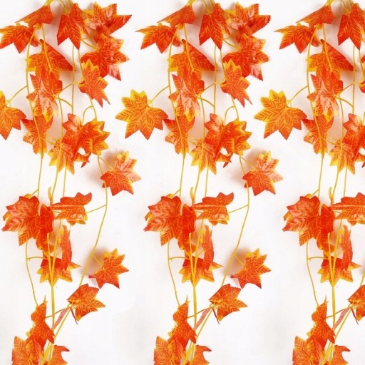 240cm Artificial Vine Autumn Red Maple Leaf Fake