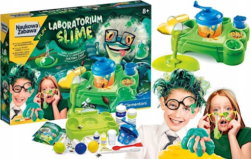 NAUKOWA ZABAWA LABORATORIUM SLIME KOLOROWE GLUTY