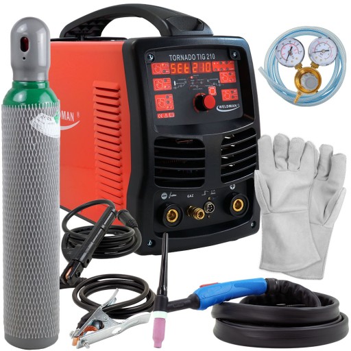 Spawarka inwertorowa TIG 210 AC/DC Puls HF MMA