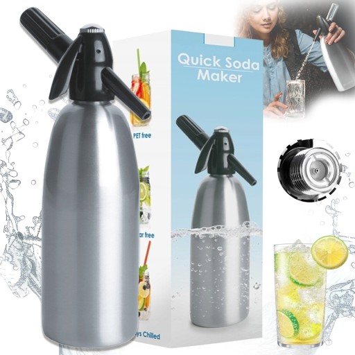 SATURATOR DO WODY GAZOWANEJ SODOWEJ SYFON STAL 1000mL