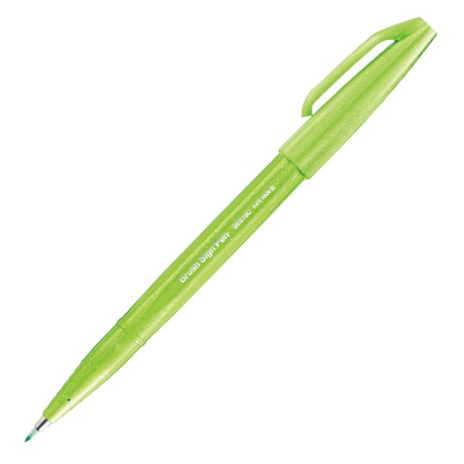 Brush Sign Pen PENTEL do kaligrafii pastel zielony