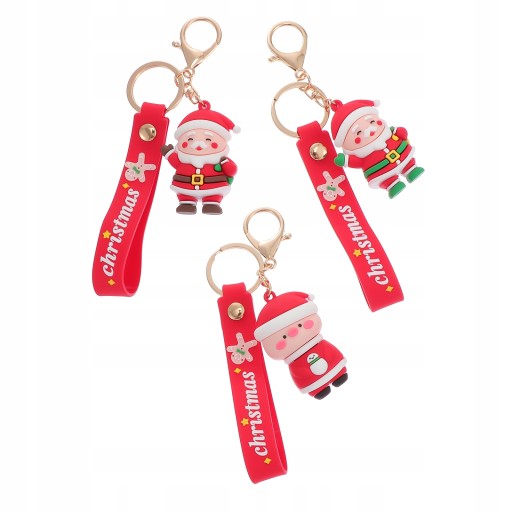 Christmas Keychain Small Pendant 3 Pcs