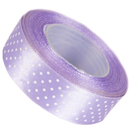 Wstążka Satynowa Kropki Tasiemka Satyna 25mm/25m atłasowa taśma do kokard
