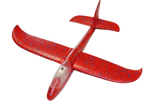 SAMOLOT ŚWIECĄCY LED STYROPIANOWY 47CM E1283 EMAJ