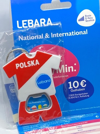 Lebara DE +49 niemiecki Starter SIM Card PrePaid