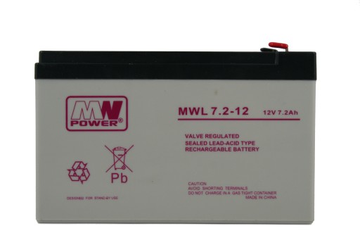 АККУМУЛЯТОРНАЯ БАТАРЕЯ 12 В 7,2 Ач MW POWER MWL 7,2-12 AGM