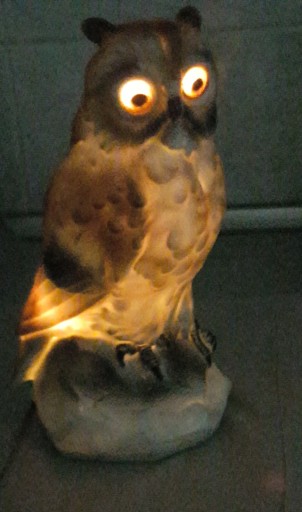 SOWA-LAMPA PORCELANOWA -OBNIŻKA WEEKENDOWA