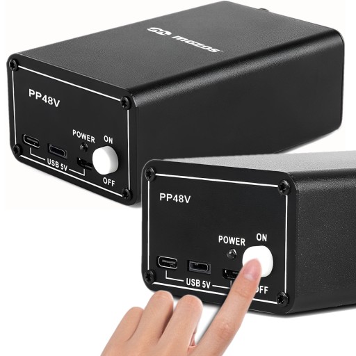 ZASILACZ PHANTOM 48V do mikrofonu XLR akumulator