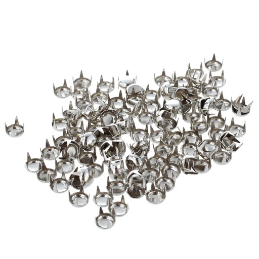100x6mm nity metalowe DIY nity okrągłe kolce srebr