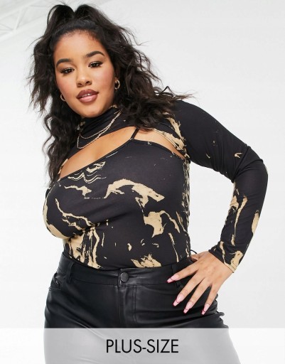 I SAW IT FIEST BODY CZARNE DOPASOWANE 48 4XL