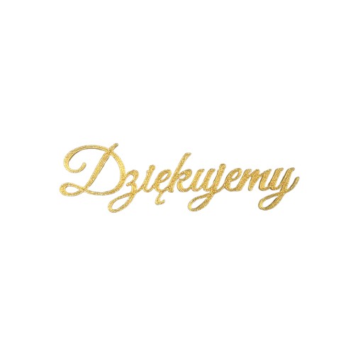 DZIĘKUJEMY napis złoty ślub wesele 8cm szerokości