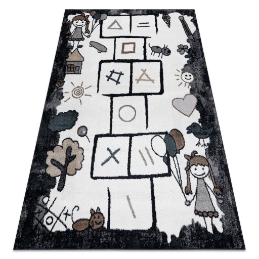 DYWAN DZIECIĘCY FUN 280x370 cm KLASY czarny #O176