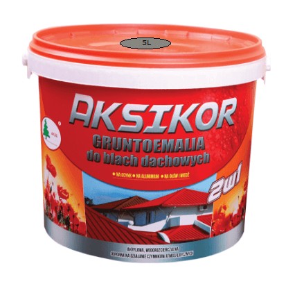 AKSIKOR POPIEL 7037 GRUNTOEMALIA FARBA NA DACH 5L