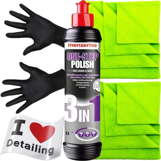 MENZERNA 3IN1 ONE STEP POLISH 250 ml POLERUJE ZABEZPIECZA MIKROFIBRY