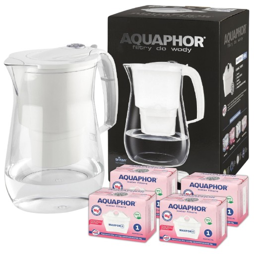 Dzbanek filtrujący Aquaphor + wkład maxfor+ Mg x4