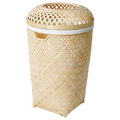 KOSZ NA PRANIE DUŻY BAMBUSOWY 50L IKEA SALUDING