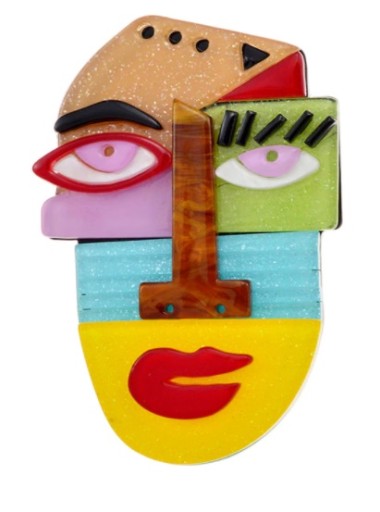 NOWA PRZYPINKA, BROCHA, BROSZKA - TWARZ PICASSO