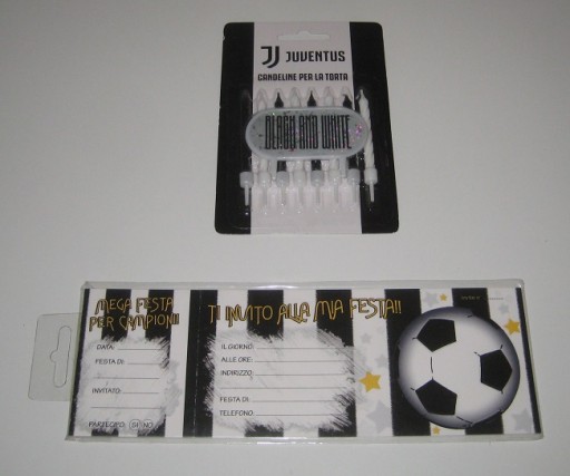 JUVENTUS - ŚWIECZKI NA TORT + ZAPROSZENIA