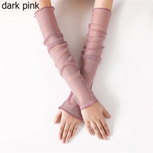 New Ultra-Thin Elasticity Tulle Mesh Gloves Elegant Women Sexy Black