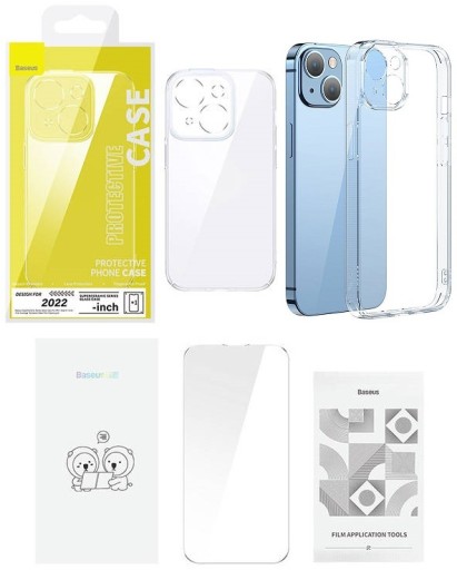 BASEUS ETUI CASE OBUDOWA + SZKŁO DO IPHONE 14