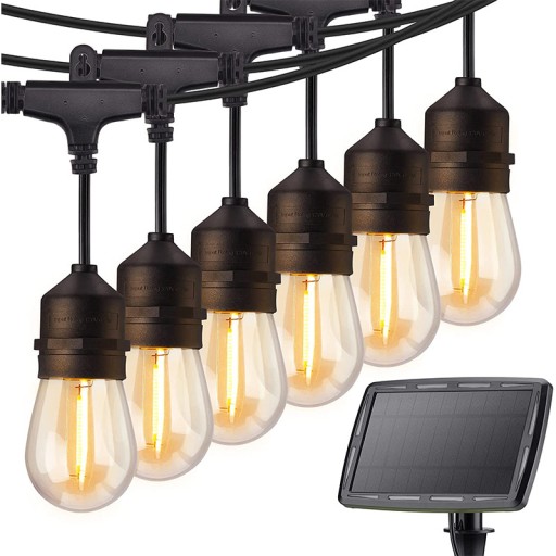GIRLANDA SOLARNA OGRODOWA LAMPKI LED- 17M- 15SZT