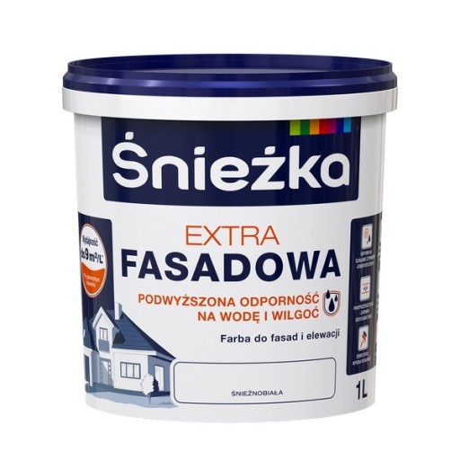 ŚNIEŻKA EXTRA FASADOWA ŚNIEŻNOBIAŁY 1L