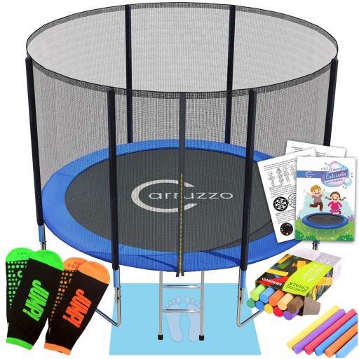 TRAMPOLINA dla DZIECI OGRODOWA SIATKA OSŁONA DRABINKA 10FT 312cm + GRATISY