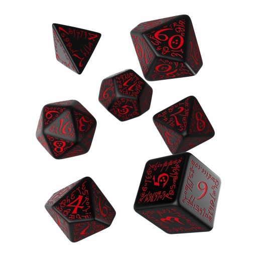 Q workshop Kości RPG Elfickie Czarno-czerwone