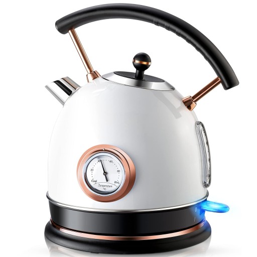 CZAJNIK ELEKTRYCZNY BEZPRZEWODOWY LED MODNY 1,8L 1500W INOX Z TERMOMETREM