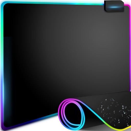 PODKŁADKA GAMINGOWA RGB LED USB POD MYSZ NA BIURKO PODŚWIETLANA 35x25cm