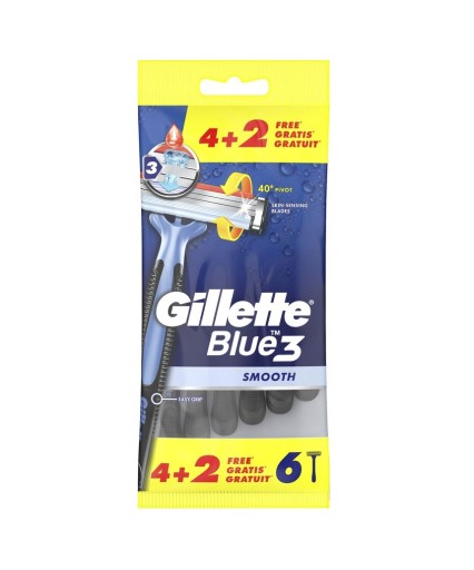 GILLETTE BLUE 3 Smooth Maszynka Jednorazowa 6 szt