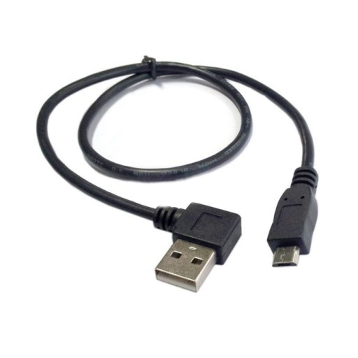 Kabel Kątowy MicroUSB Micro USB do USB PRAWY 0,5M