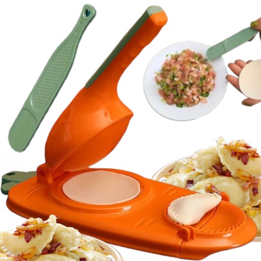 RĘCZNA MASZYNKA FORMA DO LEPIENIA PIEROGÓW WYKRAWACZ KÓŁEK PIEROGARKA 2w1