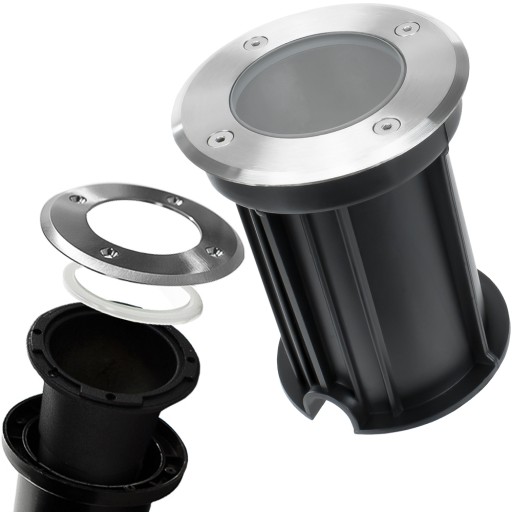 MOCNA ODPORNA OPRAWA LED NAJAZDOWA LAMPA OGRODOWA GRUNTOWA IP65 GU10 230V
