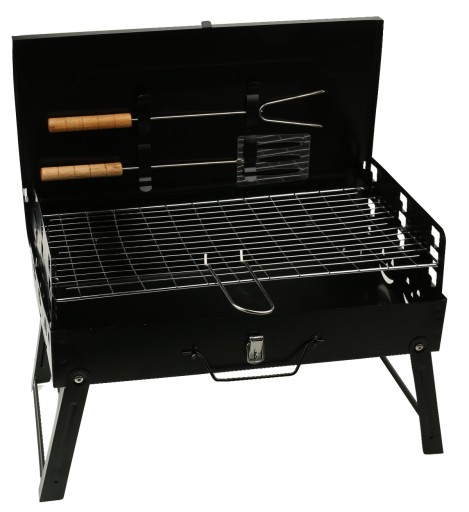 GRILL TURYSTYCZNY SKŁADANY WĘGLOWY WALIZKA 44X20cm