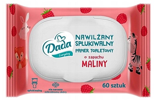 NAWILŻANY PAPIER TOALETOWY ZAPACHOWY DADA MALINA