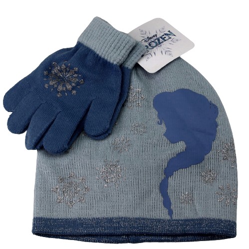 Zestaw zimowy dziecięcy Czapka rękawiczki Kraina Lodu Frozen Disney 48-54cm