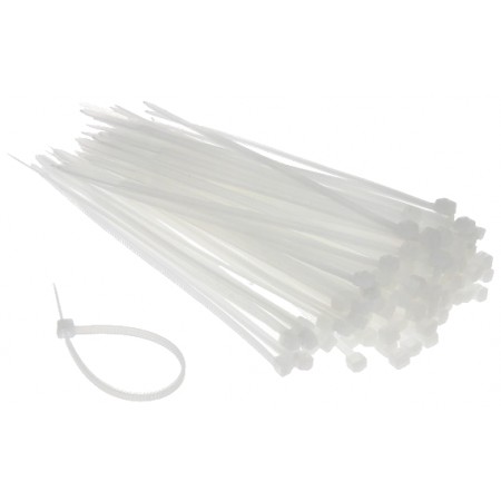 OPASKI ZACISKOWE 4,8X300 KABLOWE TRYTYTKI BIAŁE A.40.48300 ELPROMET 100szt