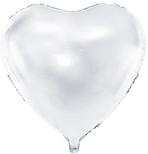 BALON foliowy NA HEL SERCE biały ŚLUB 35cm