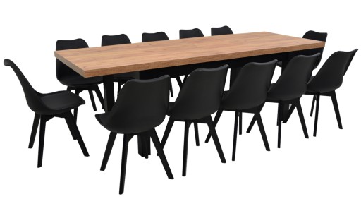 DUŻY solidny stół 100x200/300 i 12 krzeseł ZESTAW