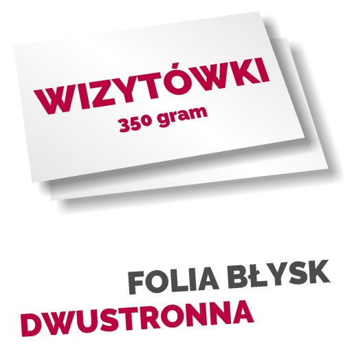 2000 szt WIZYTÓWKI, DWUSTRONNE FOLIOWANE